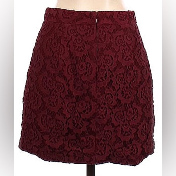 NWOT Madewell Burgundy Skirt - Picture 2 of 2